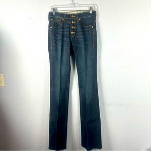 Ariat R.E.A.L. High Rise Flare Women’s Blue Jeans 26XL Button Western